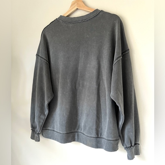 Free People Movement Metti Crewneck Oversized Sweatshirt Athleisure Blue XS - Picture 6 of 14